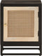 vidaXL - Nachtkastje - 40x30x50 - cm - massief - mangohout - en - ijzer - zwart