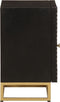 vidaXL - Nachtkastje - 40x30x50 - cm - massief - mangohout - en - ijzer - zwart