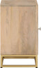 vidaXL - Nachtkastje - 40x30x50 - cm - massief - mangohout - en - ijzer