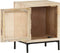 vidaXL - Nachtkastje - 40x30x50 - cm - massief - mangohout - en - natuurlijk - riet