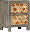 vidaXL - Nachtkastje - 40x30x50 - cm - massief - mangohout - grijs