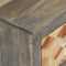 vidaXL - Nachtkastje - 40x30x50 - cm - massief - mangohout - grijs