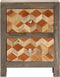 vidaXL - Nachtkastje - 40x30x50 - cm - massief - mangohout - grijs