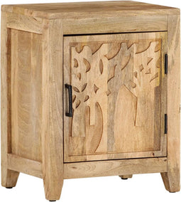 vidaXL - Nachtkastje - 40x30x50 - cm - massief - mangohout
