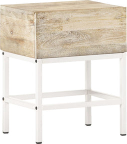 vidaXL - Nachtkastje - 40x30x50 - cm - massief - mangohout
