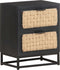vidaXL - Nachtkastje - 40x30x50 - cm - massief - mangohout