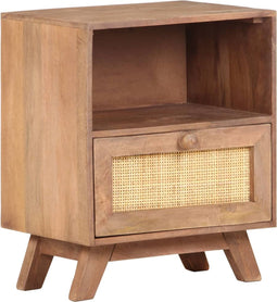 vidaXL - Nachtkastje - 40x30x50 - cm - massief - mangohout