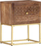 vidaXL - Nachtkastje - 40x30x50 - cm - massief - mangohout
