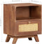 vidaXL - Nachtkastje - 40x30x50 - cm - massief - mangohout