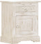 vidaXL - Nachtkastje - 40x30x50 - cm - massief - mangohout - wit