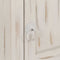 vidaXL - Nachtkastje - 40x30x50 - cm - massief - mangohout - wit