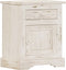 vidaXL - Nachtkastje - 40x30x50 - cm - massief - mangohout - wit