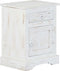 vidaXL - Nachtkastje - 40x30x50 - cm - massief - mangohout - wit