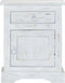 vidaXL - Nachtkastje - 40x30x50 - cm - massief - mangohout - wit