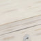 vidaXL - Nachtkastje - 40x30x50 - cm - massief - mangohout - wit