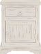 vidaXL - Nachtkastje - 40x30x50 - cm - massief - mangohout - wit