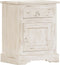 vidaXL - Nachtkastje - 40x30x50 - cm - massief - mangohout - wit