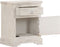vidaXL - Nachtkastje - 40x30x50 - cm - massief - mangohout - wit