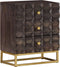vidaXL - Nachtkastje - 40x30x50 - cm - massief - mangohout - zwart