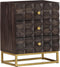 vidaXL - Nachtkastje - 40x30x50 - cm - massief - mangohout - zwart