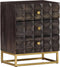 vidaXL - Nachtkastje - 40x30x50 - cm - massief - mangohout - zwart