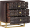 vidaXL - Nachtkastje - 40x30x50 - cm - massief - mangohout - zwart