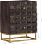 vidaXL - Nachtkastje - 40x30x50 - cm - massief - mangohout - zwart