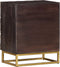 vidaXL - Nachtkastje - 40x30x50 - cm - massief - mangohout - zwart