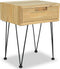 vidaXL - Nachtkastje - 40x30x50 - cm - massief - teakhout