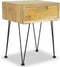 vidaXL - Nachtkastje - 40x30x50 - cm - massief - teakhout