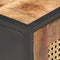 vidaXL - Nachtkastje - 40x30x50 - cm - ruw - mangohout - en - natuurlijk - riet