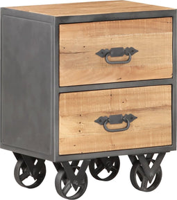 vidaXL - Nachtkastje - 40x30x51 - cm - massief - gerecycled - hout
