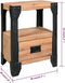 vidaXL - Nachtkastje - 40x30x54 - cm - massief - acaciahout - staal