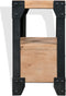 vidaXL - Nachtkastje - 40x30x54 - cm - massief - acaciahout - staal