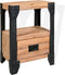 vidaXL - Nachtkastje - 40x30x54 - cm - massief - acaciahout - staal