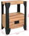 vidaXL - Nachtkastje - 40x30x54 - cm - massief - acaciahout - staal
