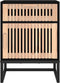 vidaXL - Nachtkastje - 40x30x55,5 - cm - bewerkt - hout - en - ijzer - zwart
