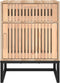 vidaXL - Nachtkastje - 40x30x55,5 - cm - bewerkt - hout - en - ijzer