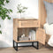 vidaXL - Nachtkastje - 40x30x55,5 - cm - bewerkt - hout - en - ijzer