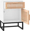vidaXL - Nachtkastje - 40x30x55,5 - cm - bewerkt - hout - en - ijzer - wit