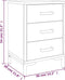 vidaXL - Nachtkastje - 40x30x55 - cm - gerecycled - massief - grenenhout