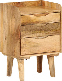 vidaXL - Nachtkastje - 40x30x59,5 - cm - massief - mangohout