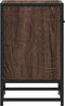 vidaXL - Nachtkastje - 40x31x50 - cm - bewerkt - hout - bruin - eikenkleurig