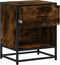 vidaXL - Nachtkastje - 40x31x50 - cm - bewerkt - hout - gerookt - eikenkleurig