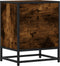 vidaXL - Nachtkastje - 40x31x50 - cm - bewerkt - hout - gerookt - eikenkleurig