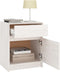 vidaXL - Nachtkastje - 40x31x50 - cm - massief - grenenhout - wit