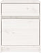 vidaXL - Nachtkastje - 40x31x50 - cm - massief - grenenhout - wit