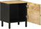vidaXL - Nachtkastje - 40x33,5x46 - cm - massief - ruw - mangohout - zwart