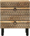 vidaXL - Nachtkastje - 40x33,5x46 - cm - massief - ruw - mangohout - zwart