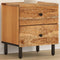 vidaXL - Nachtkastje - 40x33x46 - cm - massief - acaciahout
